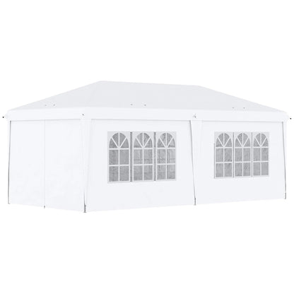 3x6m Popup Garden Heavy Duty Gazebo Marquee Party Tent Canopy with 6 Side Walls