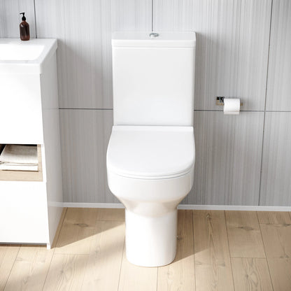 Nes Home Modern Comfort Height Close Coupled Toilet & Cistern & Soft Close Seat