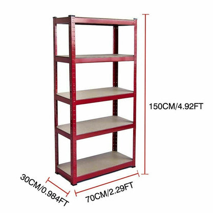 Garage Racking 5 Tier Shelving Unit Boltless Heavy Duty Metal Shelf Shed Storage