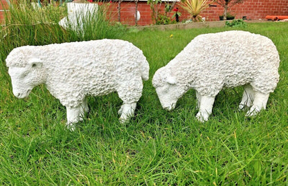 Spring Lamb Garden Ornament Resin Laying Down Sheep Statue Farmyard Gift Garden