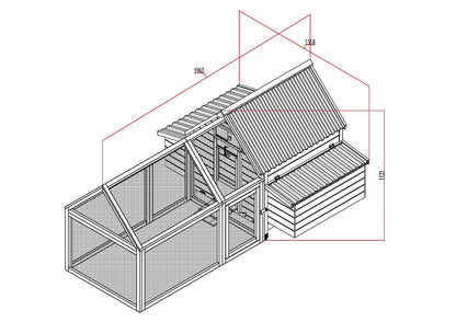 CHICKEN COOP HEN HOUSE POULTRY NEST BOX COOPS RABBIT HUTCH PLASTIC PLUS RUN