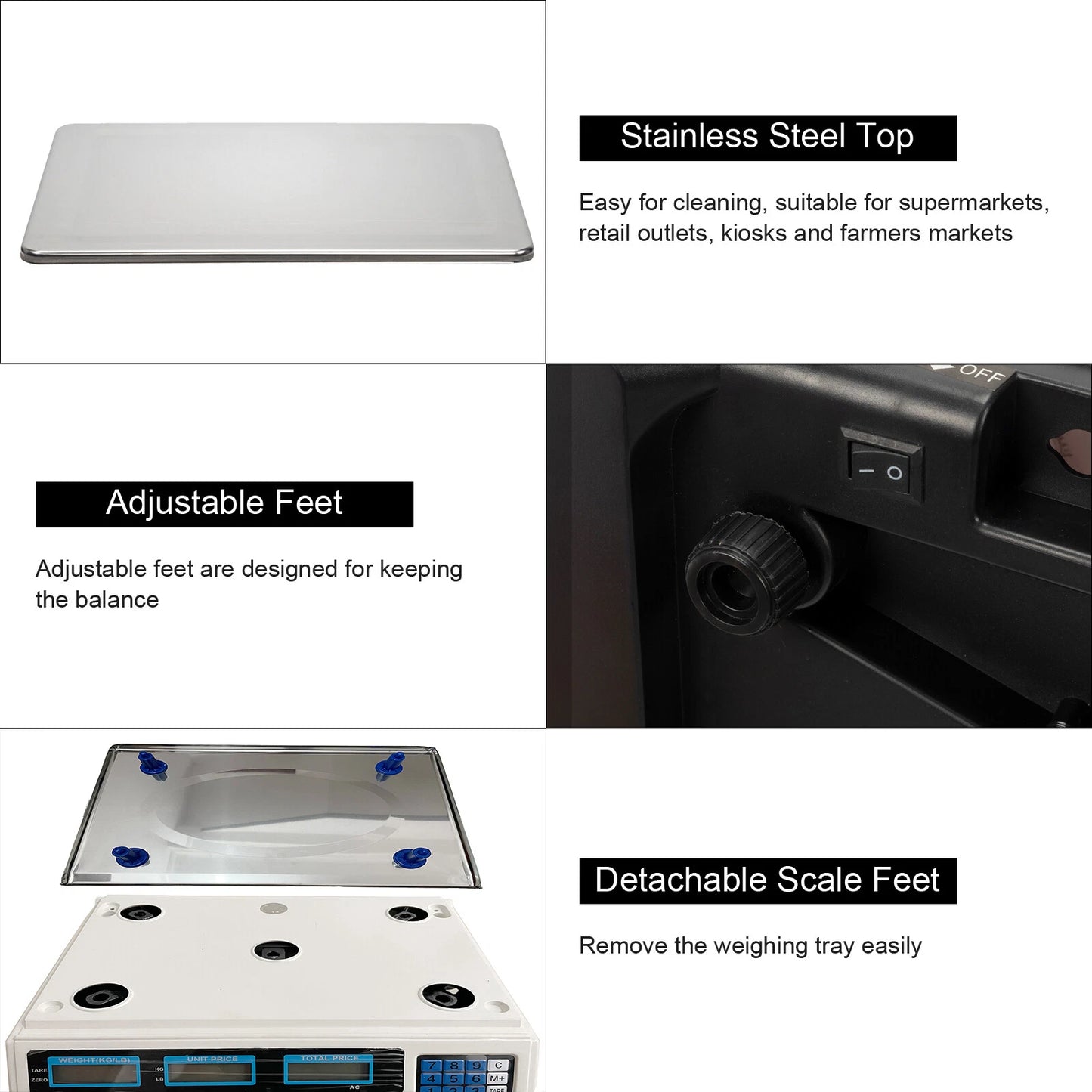 40Kg Digital Pricing Scale Electronic Price Computing Weight Shop Market UK Plug