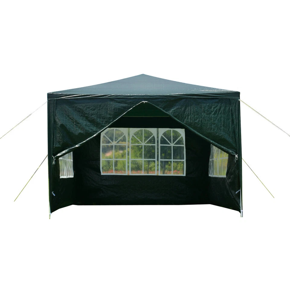3x3m Waterproof Garden Outdoor PE Gazebo Marquee Canopy Party Tent