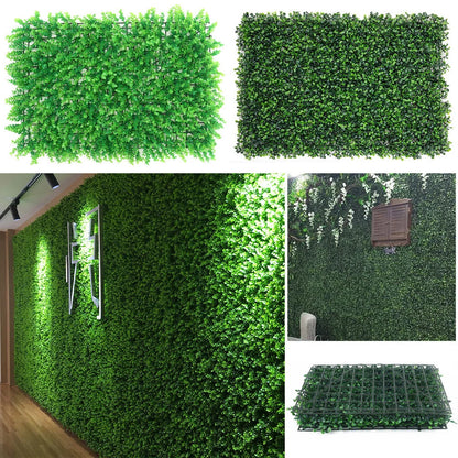 6X Artificial Plant Fence Greenery Wall Hedge Grass Mat Foliage Screen Panels UK