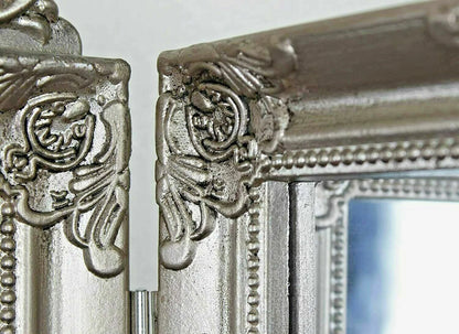 Large Dressing Table Mirror Home Decor Folding 3 Sided Tri Fold Champagne Vanity