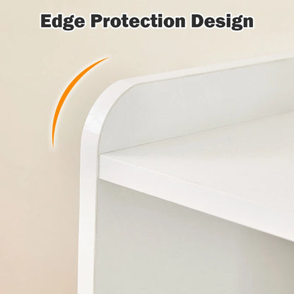 LED Light Bedside Table Nightstand High Gloss 2 Drawers USB Port Power Plug