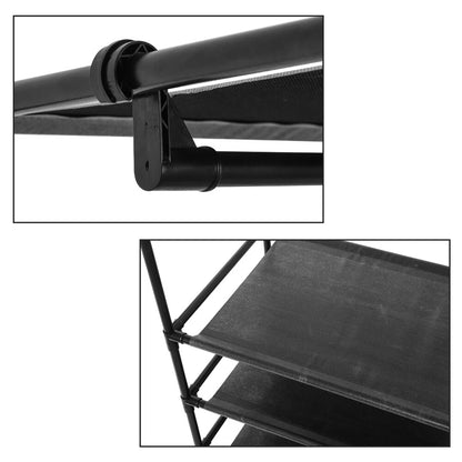 Heavy Duty Clothes Rail Garment Hanging Rack Shoe Storage Shelf Display Black