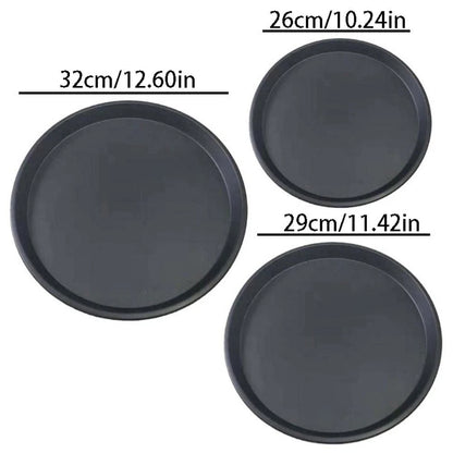 3Pcs Non-Stick Pizza Pan Carbon Steel Pizza Oven Tray Shallow Round Pizza Plate