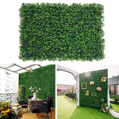 6X Artificial Plant Fence Greenery Wall Hedge Grass Mat Foliage Screen Panels UK