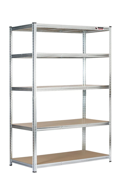 5 Tier Blue Metal Garage Shelving Unit 1000kg 180x120x60cm