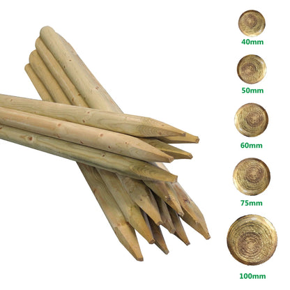 Round Fence Posts | 10 Packs | Multiple Sizes