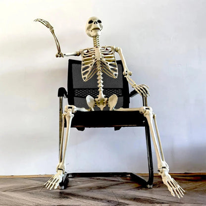 Halloween Human Skeleton Poseable Full Life Size Decoration Party Prop 90 cm