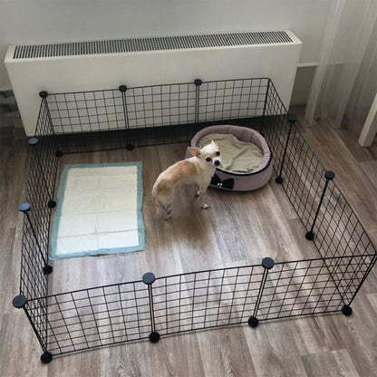 12 Panel Pet Playpen Metal Puppy Dog Small Animals Cage Run Fence Indoor Outdoor