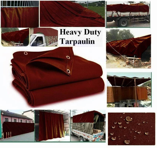 WINE 6Ft X 6Ft Heavy Duty Canvas Tarp Tarpaulin Outdoor Waterproof