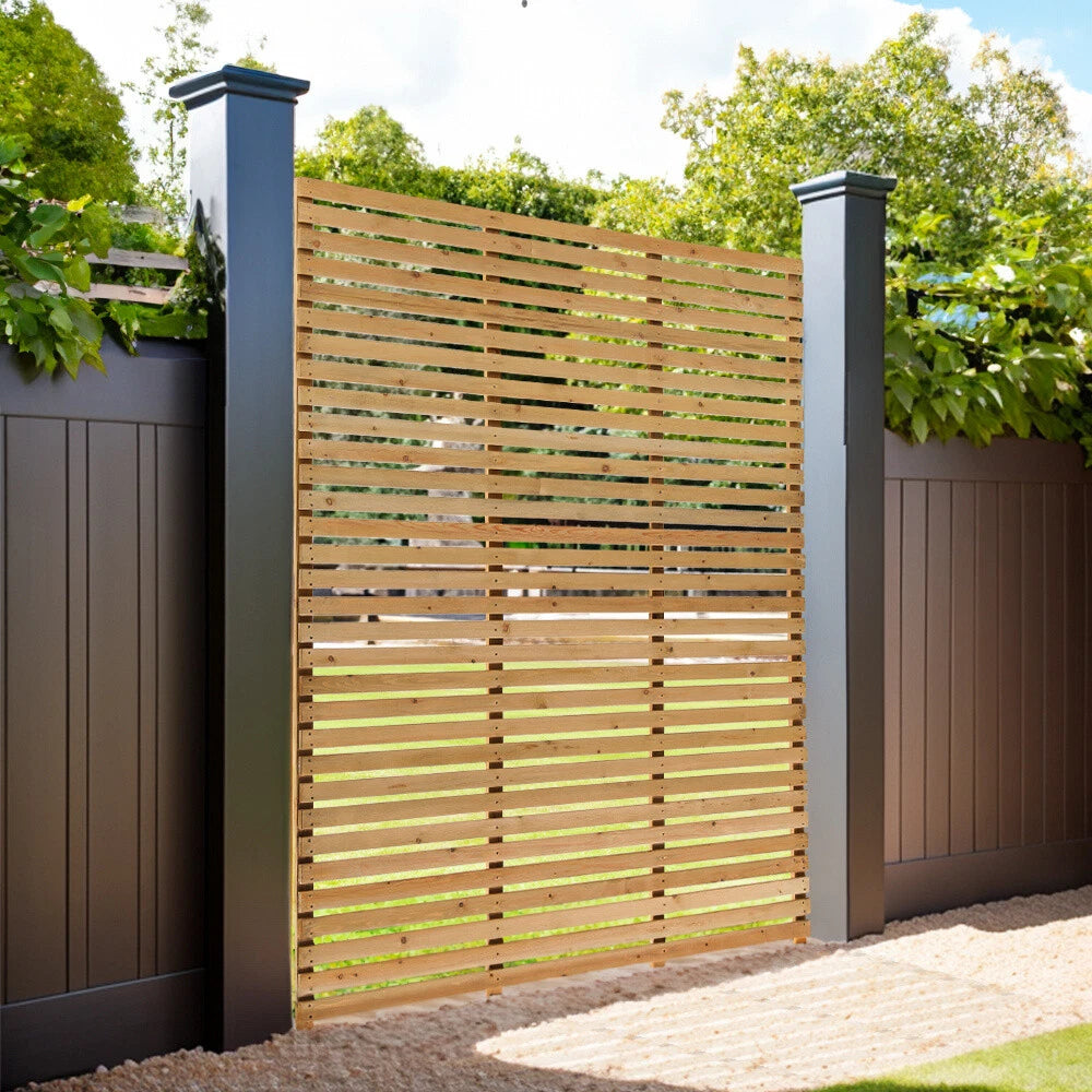 6ft Contemporary Slatted Rough Sawn Treated Fence Panel