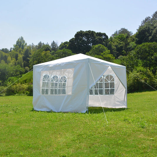 3x3m Waterproof Garden Outdoor PE Gazebo Marquee Canopy Party Tent