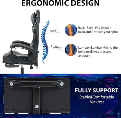 Ergonomic Gaming Chair Executive Office Computer Recliner Swivel Massage Chair