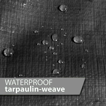 Tarpaulin Extra Heavy Duty Waterproof Cover Tarp 235GSM Ground Sheet Black