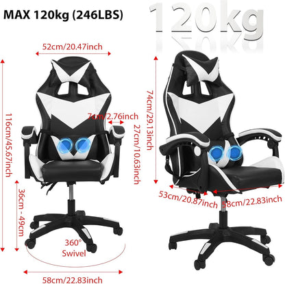 Ergonomic Gaming Chair Executive Office Computer Recliner Swivel Massage Chair