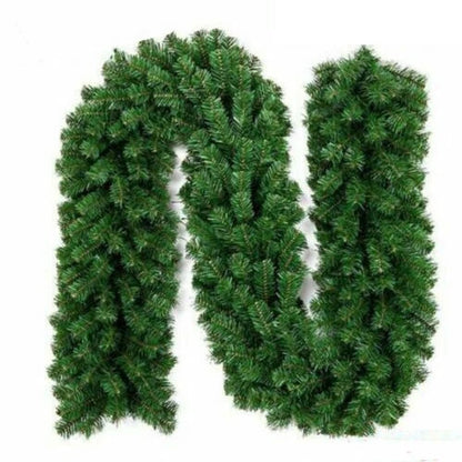 9FT Pre Lit Christmas Garland LED Lights Wreath Xmas Decorations Christmas Balls