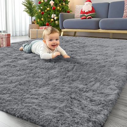 Fluffy Rugs Large Shaggy Rug Bedroom Living Room Anti Slip Soft Carpet