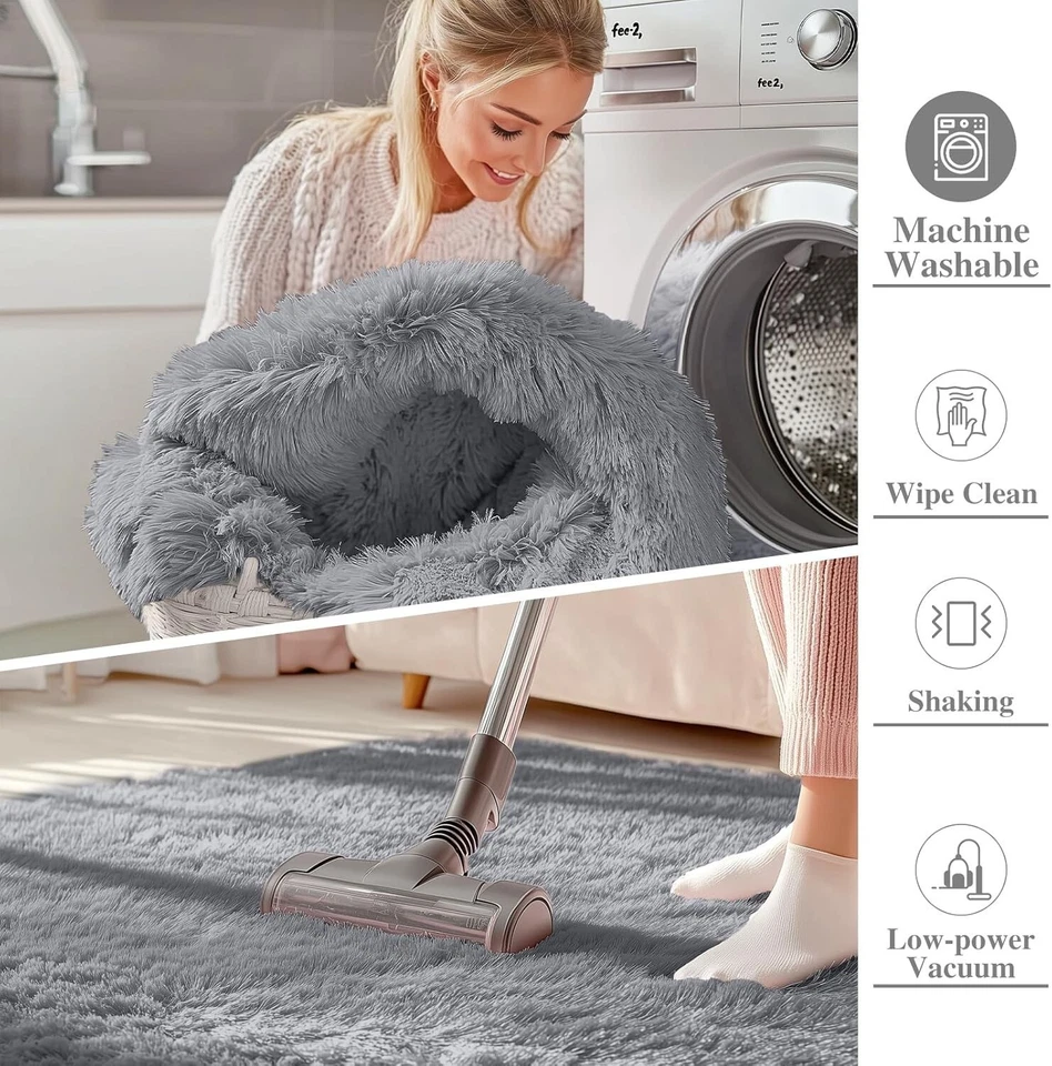 Fluffy Rugs Large Shaggy Rug Bedroom Living Room Anti Slip Soft Carpet