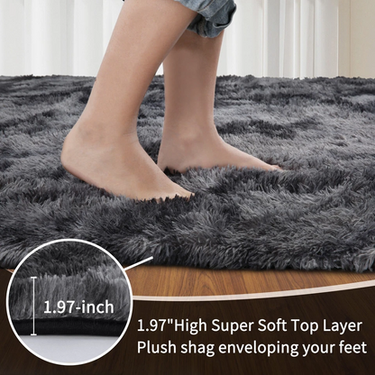 Fluffy Rugs Large Shaggy Rug Bedroom Living Room Anti Slip Soft Carpet